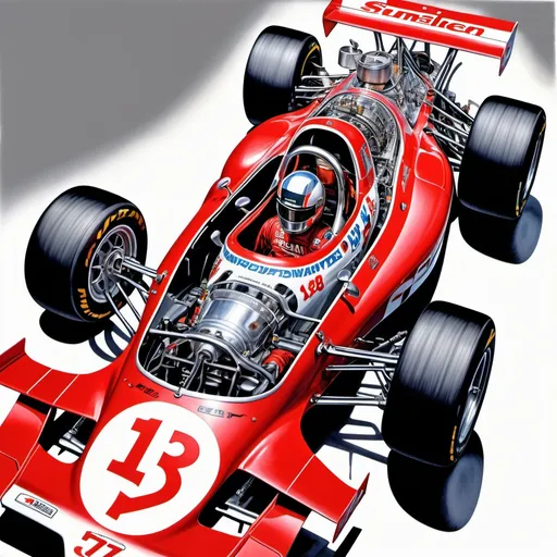 Prompt: create a realistic, hyper detailed, crisp focus, sharp focus, UHD, HDR, 128K, a hyper realistic, vibrant color color pencil technical illustration cutaway drawing, on white paper, of an isometric cherry red 1967 IndyCar racecar disassembly parts exploded view disassembly, hyper detailed drawing, in the style of Norman Rockwell, Caravaggio, Steve Hanks, and Michael James Smith, using atmospheric perspective, with dramatic lighting, drawing of 
 . The drawing is predominantly adorned with rich vibrant colors, with a striking accent color, BD8B0E, adding an electrifying touch.  add negative space around object. white space. color pencil drawing


a technical illustration cutaway drawing of a small submersible disassembly parts exploded view disassembly