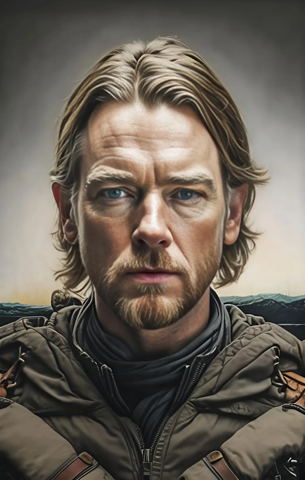 Prompt: create a highly detailed colored pencil drawing on grey paper, in the style of Norman Rockwell, Tsutomu Nihei and Steve Hanks. Every detail is meticulously captured, in HDR (High Dynamic Range), UHD (Ultra High Definition), and 1080p.   Ewan McGregor takes on the iconic role of Obi-Wan Kenobi  in the drama tv series "Obi-Wan Kenobi." use costumes from the movie.

use all best practices in art and design to produce what would be recognized as a master work art piece. use accurate perspective and foreshortening. use atmospheric perspective. create expressive faces and use dramatic lighting. fur coat and fur hat.


Ewan McGregor takes on the iconic role of Obi-Wan Kenobi in the TV series, portraying a Jedi Master who survived Order 66 and now lives in exile on the desert planet Tatooine under the alias "Ben." McGregor is enthusiastic about embodying a version of the character closer to Alec Guinness's portrayal in the original Star Wars trilogy. In the series, Kenobi is depicted as broken and faithless, grappling with guilt over leaving his apprentice Anakin for dead on Mustafar. His wardrobe reflects a worn and weathered appearance, mirroring the character's state of mind. Executive producer Michelle Rejwan describes Kenobi as going through a traumatic moment, and head writer Joby Harold aims to bridge the emotional version of Kenobi from the prequels to Alec Guinness's wise "zen master" in A New Hope.
