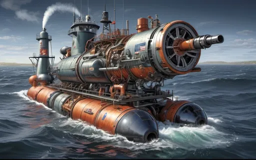 Prompt: create a realistic, hyper detailed, crisp focus, sharp focus, UHD, HDR, 128K, a hyper realistic, vibrant color technical illustration cutaway color pencil style drawing of small submersible disassembly parts exploded view disassembly, hyper detailed drawing, in the style of Norman Rockwell, Caravaggio, Steve Hanks, and Michael James Smith, using atmospheric perspective, with dramatic lighting, drawing of 
 . The drawing is predominantly adorned with rich vibrant colors, with a striking accent color, BD8B0E, adding an electrifying touch, 


a technical illustration cutaway drawing of a small submersible disassembly parts exploded view disassembly