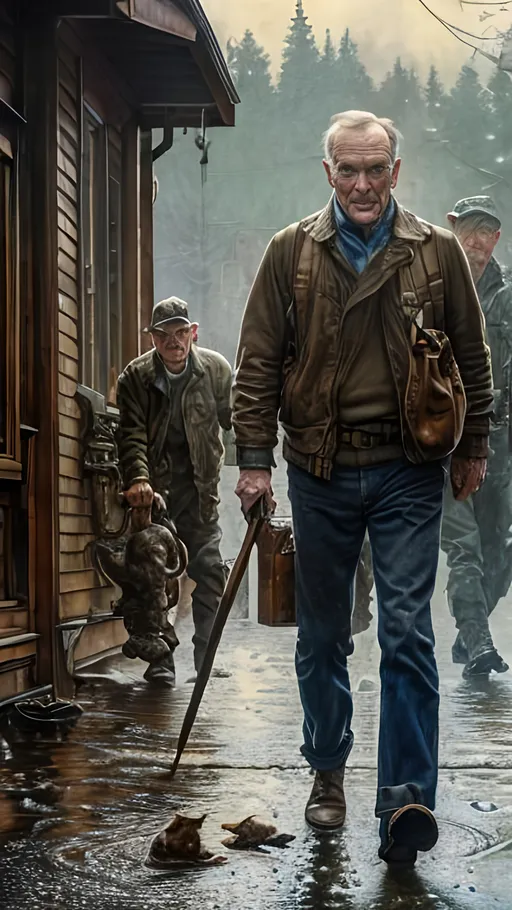 Prompt: create a highly detailed colored pencil drawing on grey paper, in the style of Norman Rockwell, Tsutomu Nihei, Steve Hanks, and Norman Rockwell, and Steve Hanks, every detail is meticulously captured, in HDR (High Dynamic Range), UHD (Ultra High Definition), and 1080p.   Dean Jagger appears in season 3 as Lucien Bray in the sci-fi tv series SEE.


Dean Jagger appears in season 3 as Lucien Bray, a former Witchfinder with a strong hatred of the sighted who openly rebels against his Queen. Lucien Bray's wardrobe reflects his rebellious nature, featuring attire that symbolizes his break from the oppressive beliefs of the Witchfinders. Trieste Kelly Dunn joins the cast in season 3 as Ambassador Trovere, the new representative of The Trivantians, replacing Scopus, and a former lover of Lord Harlan. Ambassador Trovere's wardrobe is diplomatic and refined, befitting her role as a representative of the Trivantians.
