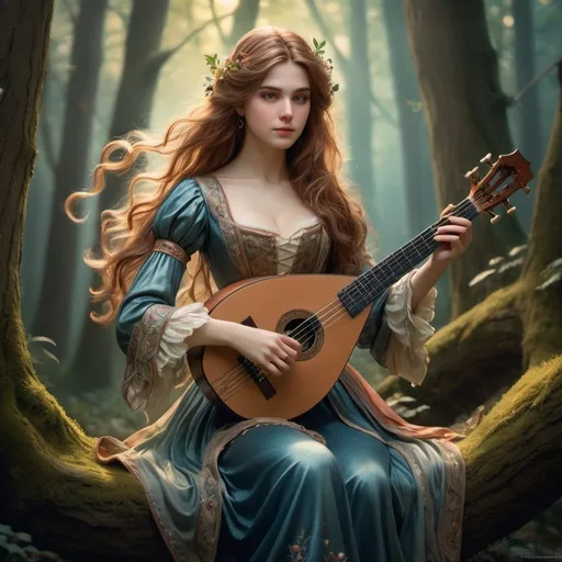 Prompt: Full body, hyper realistic, human sensual female, bard, attractive body