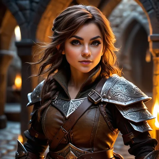 Prompt: (hyper-realistic) dungeon and dragons character, female, halfling rogue, intense details, vivid textures, dramatic lighting, captivating atmosphere, ultra-detailed.