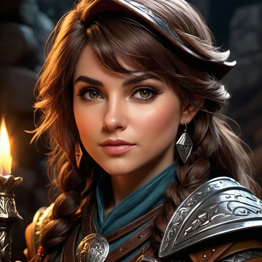 Prompt: (hyper-realistic) dungeon and dragons character, female, halfling rogue, intense details, vivid textures, dramatic lighting, captivating atmosphere, ultra-detailed.