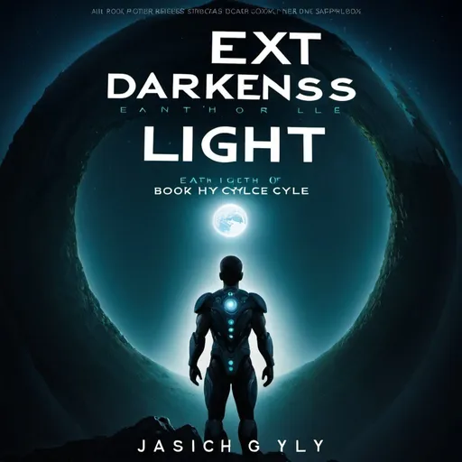 Prompt: book cover for Exit Darkness, Enter Light: Book One of the Earth Cycle
