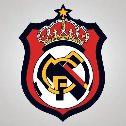 Prompt: Ciao , ho bisogno del tuo aiuto per creare il mio logo del fantacalcio definitivo , la mia squadra si chiama Real United, pensavo a qualcosa che ricordasse i loghi del real Madrid e del Manchester united fusi in una cosa sola, vorrei che i colori bianco rosso e neri fossero dominanti , con contorno dorato, mi raccomando non includere immagini dei veri loghi per questioni di copyright , e non includere alcuna scritta che non sia Real United , spero in te vai, genera l immagine 