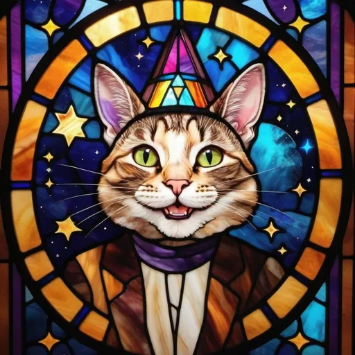 Prompt: smiling rabbi cat on a spaceship in the heavens