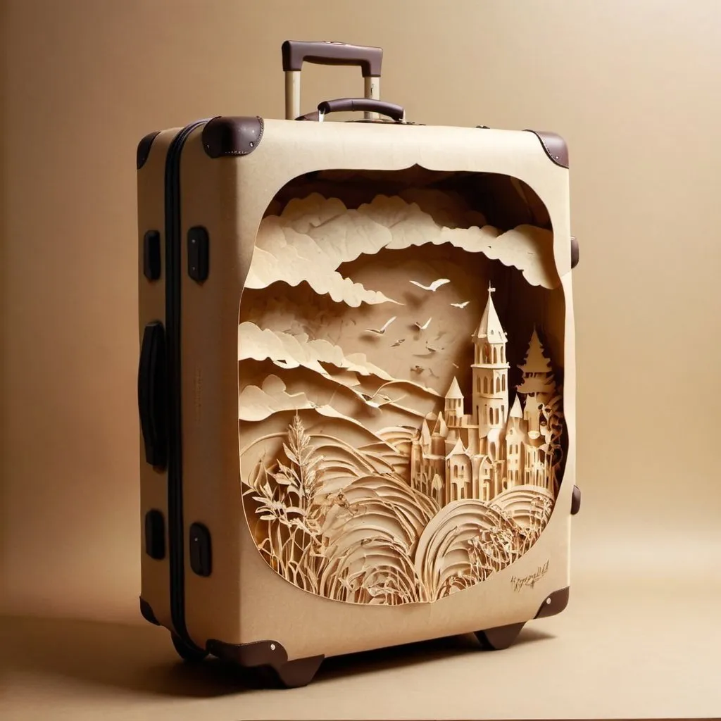 Prompt:  Biodegradable luggage