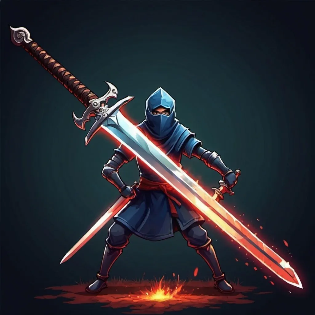 Prompt: 2D Sword Attack ICON