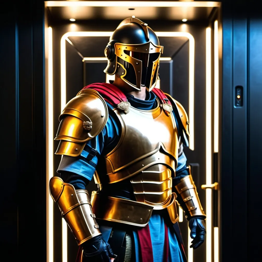 Prompt: A sci fi futuristic roman military male in black military armor galea helmet of roman armor, with a gunfire, opening door like Swat, Hyperrealistic, sharp focus, Professional, UHD, HDR, 8K, Render, electronic, nervous vibe, loud, tension, dark, Epic