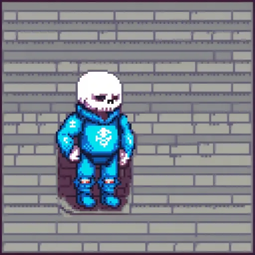 Prompt: Sans form undertale