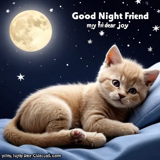 Prompt: Good night my dear friend joy