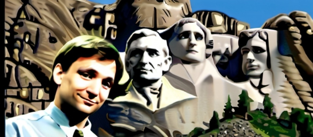 Prompt: Create a Mount Rushmore version with the faces of the picture