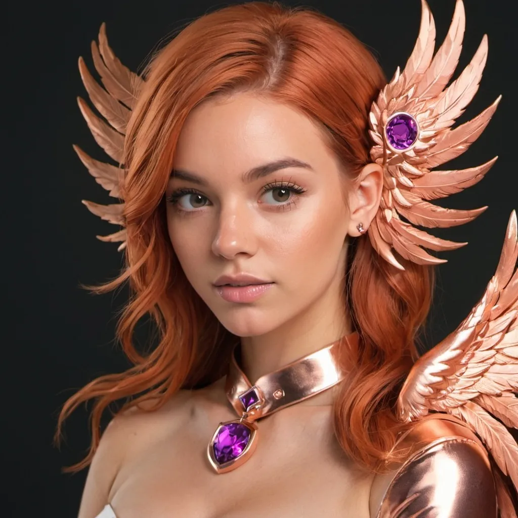 Prompt: Phoenix Raeigh, rose gold, twitch