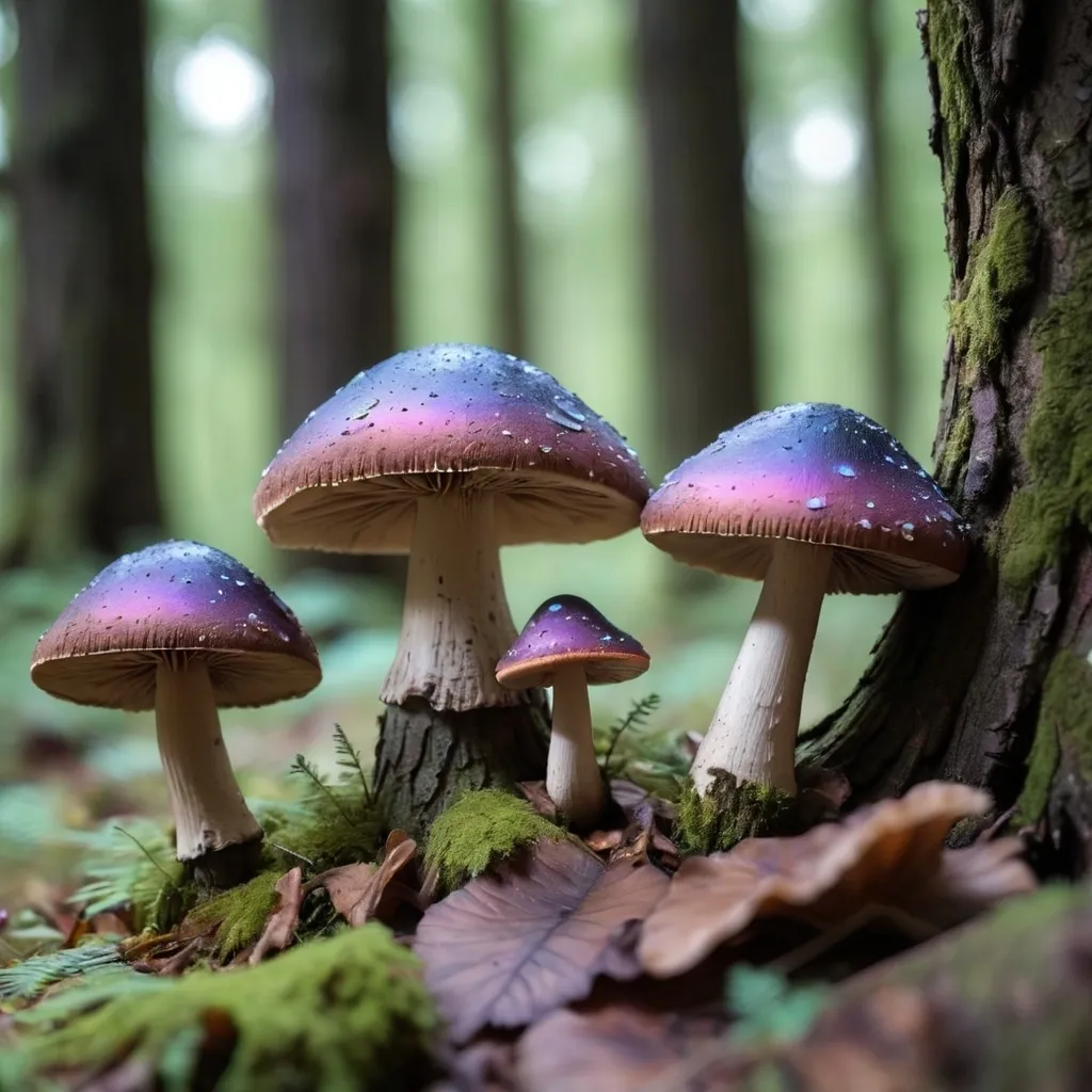 Prompt: euer 50mm galaxy trees mushrooms