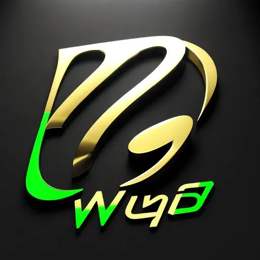 Prompt: 3D logo  name "whytz360" apparel business, elegant design, custom apparel, green, black, gold, high quality, 3D rendering, professional, detailed, sleek, stylish, modern, luxury, elegant color scheme, custom font, refined lighting