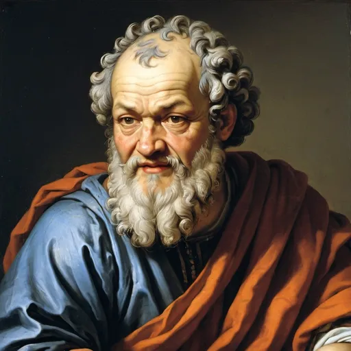 Prompt: Democritus the Philosopher