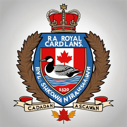 Prompt: create a crest for the royal canadian air cadents 520 Loon Lake Saskachewan.  Include cree insignia somehow
