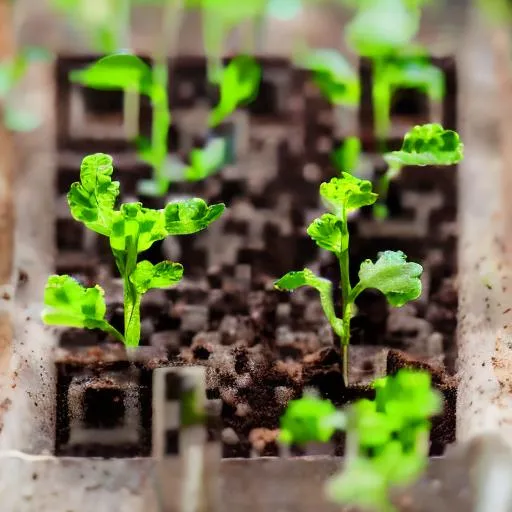 Prompt: Plants seedlings seeds sprouting 