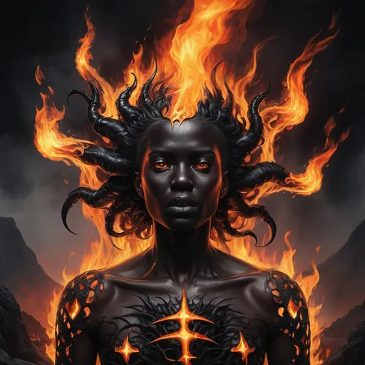 Prompt: Le feu noir de la dernière peur
