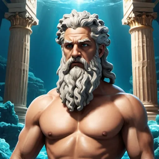 Prompt: Draw me Zeus in Atlantis