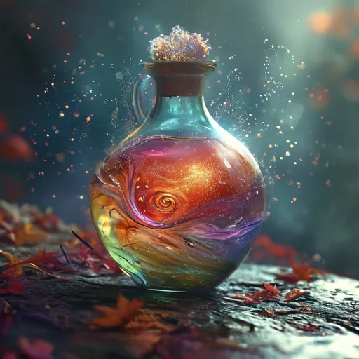 Prompt: (healing potion), (magical fog swirls), vibrant colors, luminous glow, enchanting atmosphere, mystical elements, ethereal background, red liquit ,delicate sparkles, aura of tranquility, charm of nature, ultra-detailed, high quality, dreamlike essence, whimsical ambiance.