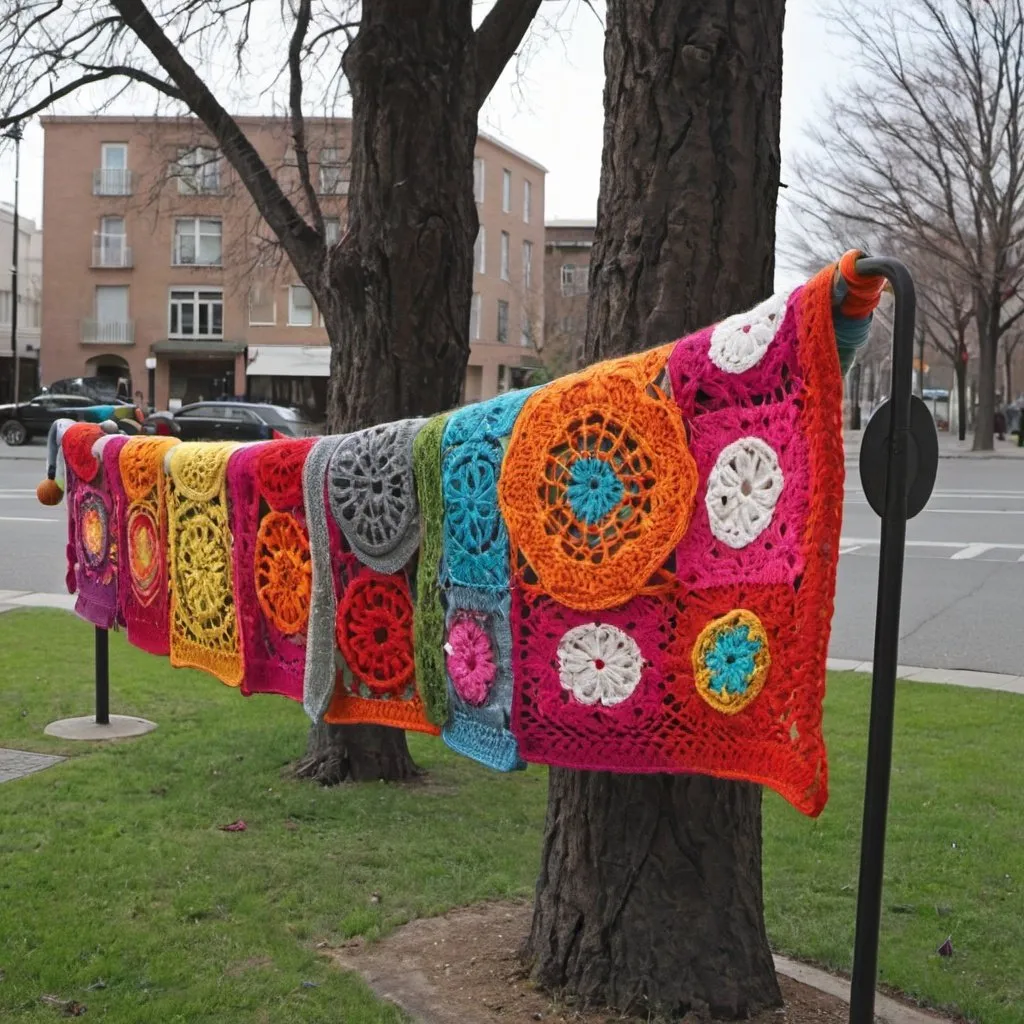 Prompt: yarn bombing