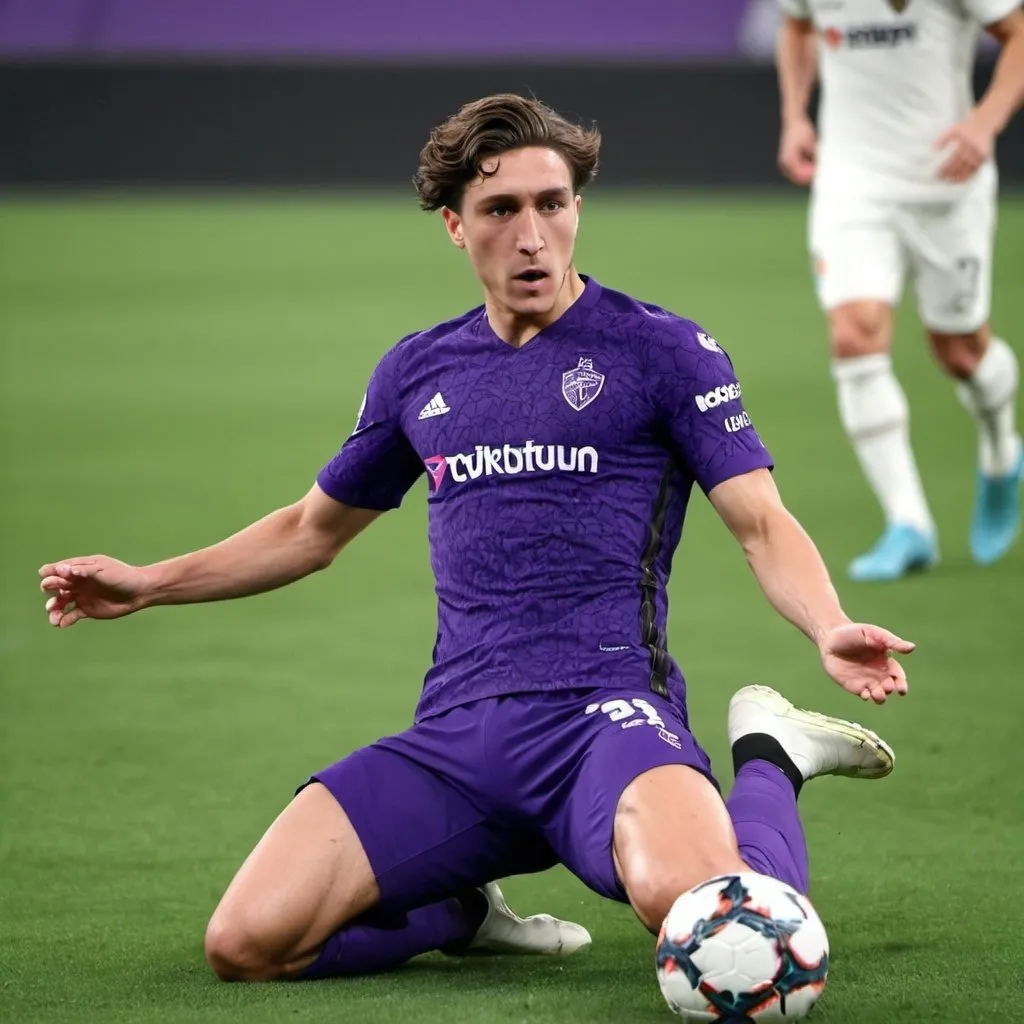 Prompt: federico chiesa slide knee