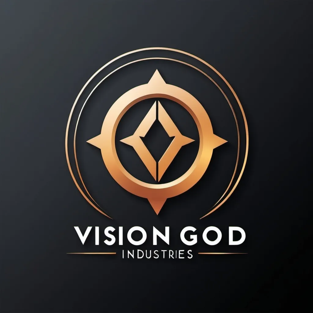 Prompt: design a logo for the company "Visiongod Industries" Visiongod Industries  is a mother company for a group of companies involved in information technology, logistics, healthcare, manufacturing, and building construction and finally multimedia