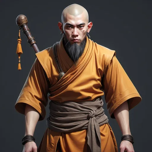 Prompt: realistic rpg monk of level 20