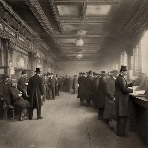 Prompt:  the third level weird as the infrastructure and people seemed to be from a different era. He finally found out from a newspaper that it was the year 1894. He remembered this era before the First and Second World wars. He went to the ticket counter to book two tickets to Galesburg, Illinois but the clerk at the ticket counter accused him of using fake money and threatened to turn him in to the police. The narrator ran away from the station