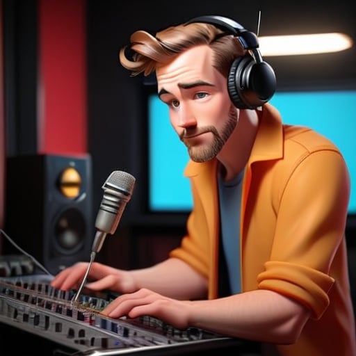 Prompt: Male Southern Radio DJ - Modern Animation Style