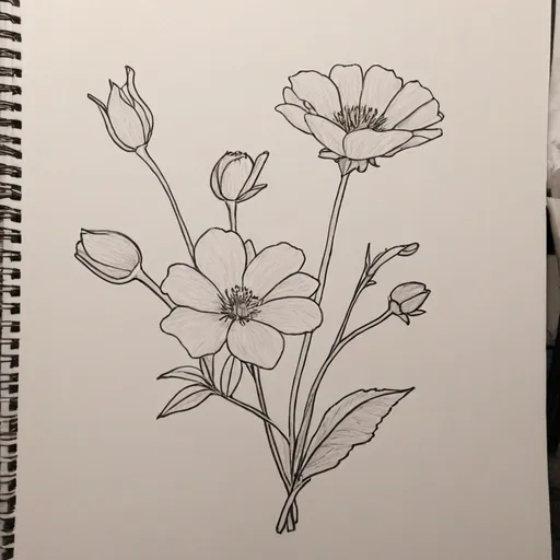 Prompt: Draw me a picture of flowers based on my girlfriends name, Vy