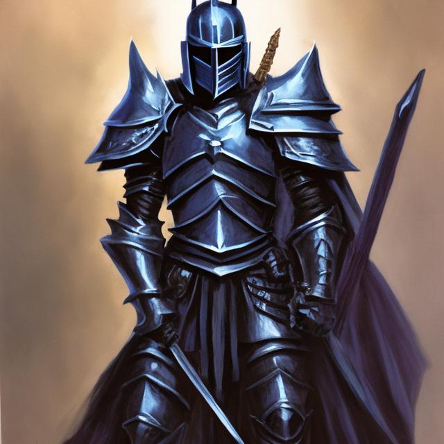 Prompt: Black knight