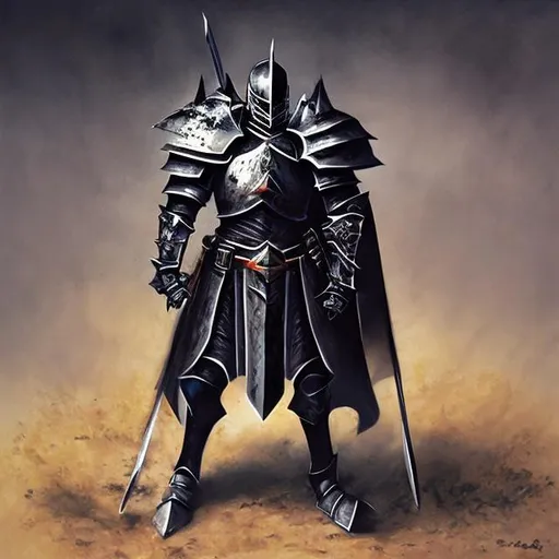 Prompt: Black knight