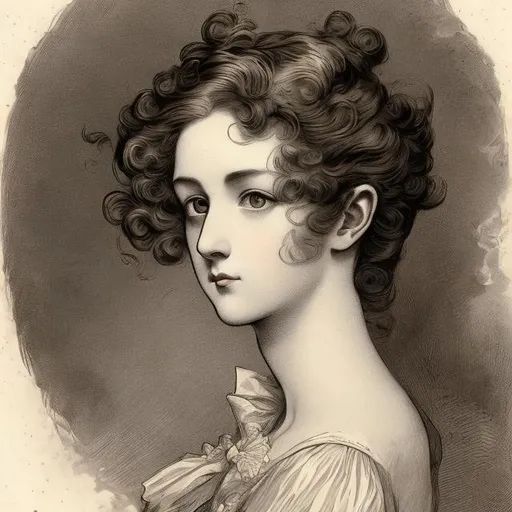 Prompt: Create a best-selling portrait of an early twienth century American elegant, aristocratic-looking Gibson girl Gustav Dore style.