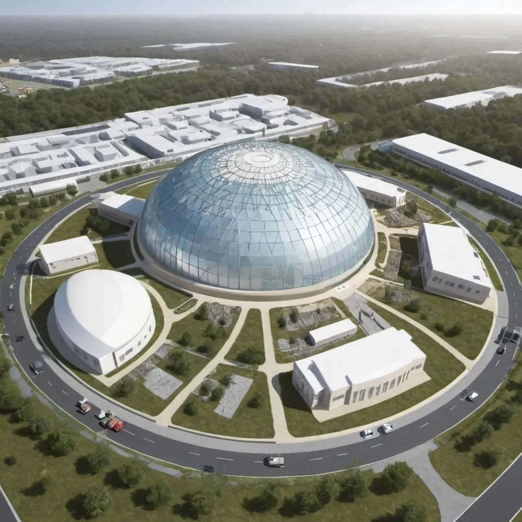 Prompt: Dome hospital engineering plans