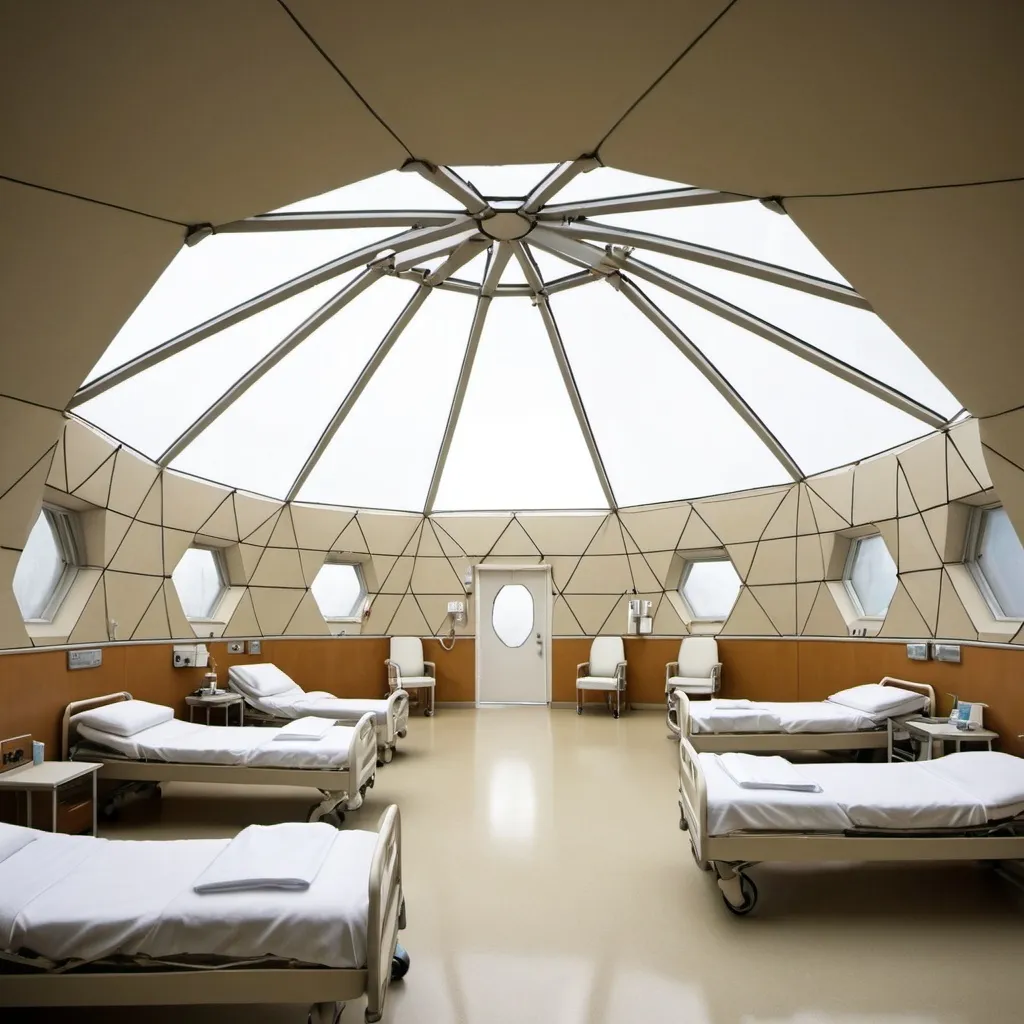 Prompt: Geodesic hospital