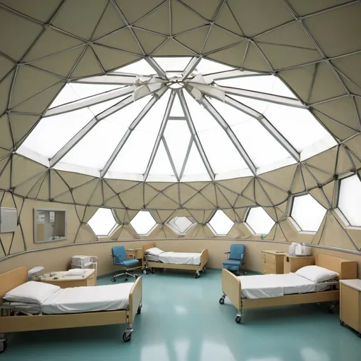 Prompt: Geodesic hospital