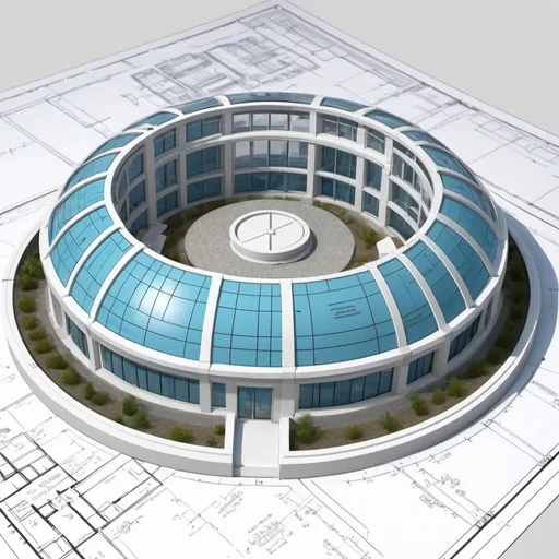 Prompt: (Dome hospital engineering plans), technical blueprints, detailed architectural sketches, intricate dimensions, functional layouts, modern hospital design, innovative dome structure, emphasizing space efficiency, vibrant color scheme, clean lines, precise measurements, high-quality resolution, ultra-detailed illustration, showcasing interior and exterior views.