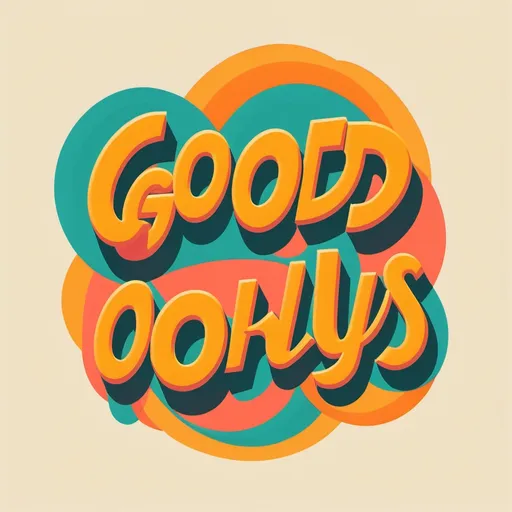 Prompt: A retro-style text design with 'Good Vibes Only' in 70s-inspired colors and fonts."