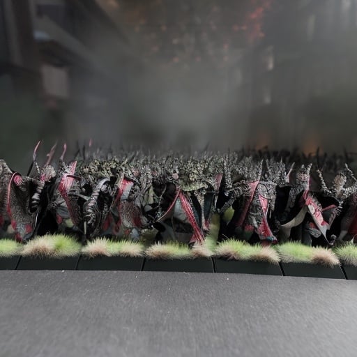 Prompt: The great army of the undead legions following their warlords303 leader into battle