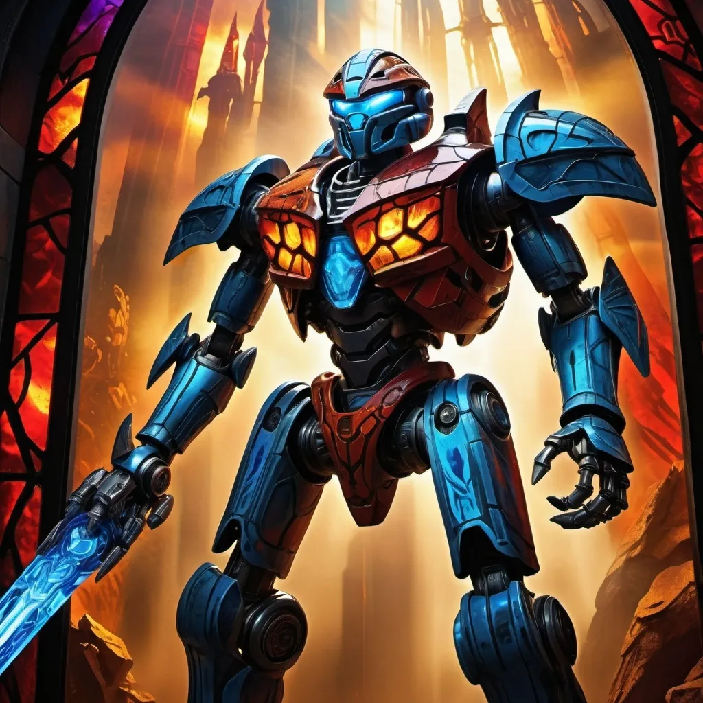 Prompt: A Live action Bionicle poster
