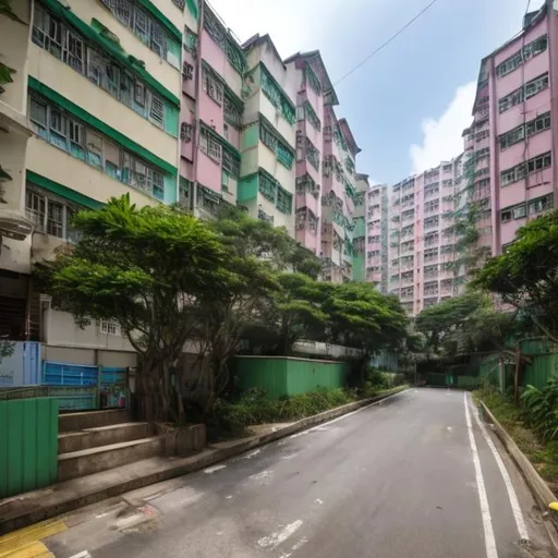 Prompt: Hong Kong, Shek Kip Mei Estates, Realistic