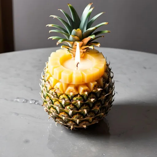 Prompt: Pineapple alpaka with candle