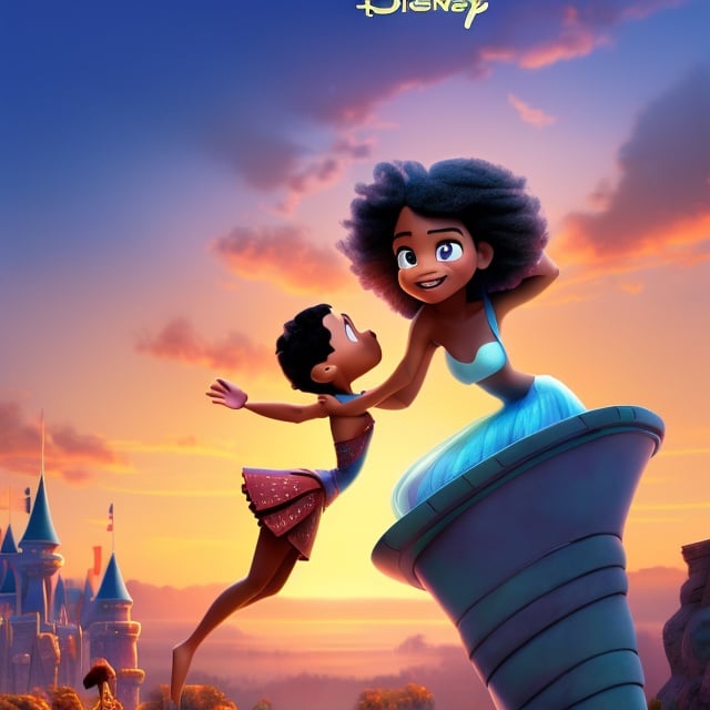 Prompt: slave disney pixar movie poster