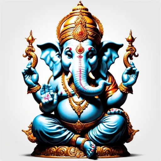 Prompt: ganesha in the space with white background