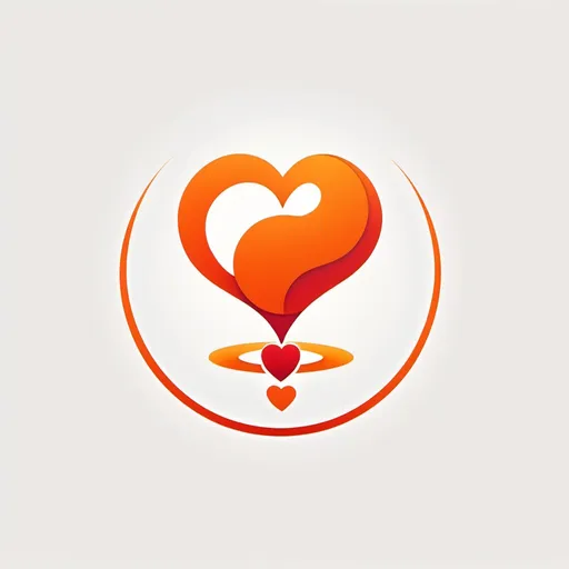 Prompt: (logo) vibrant orange + red heart (almost like firefox) , (inspired by Saturn's rings), clean and modern design, minimalistic approach, circular motifs symbolizing health and wellness, emphasis on personal care, crisp white background for contrast, professional and inviting feel, appealing to a health-conscious audience.