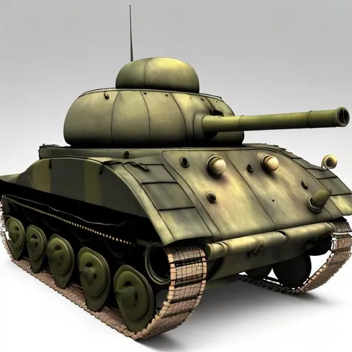 Prompt: create an image of a 1942 german  tank with transparent background
