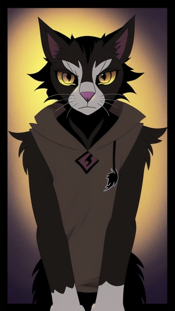 Prompt: Warrior cats, ravenpaw with an aesthetic vibe

