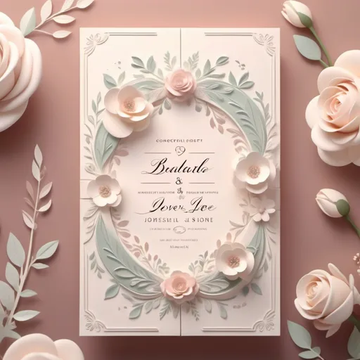 Prompt: (creative concept "short video for wedding invitation"), elegant design, soft pastel color palette, romantic atmosphere, smooth transitions, whimsical elements, gentle music theme, heartfelt typography, beautiful floral motifs, captivating visuals, emotionally engaging storytelling, enchanting background scenes, showcasing love story moments, graceful animations, high-quality production, visually striking aesthetic.